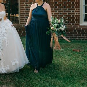 David’s Bridal navy gown, size 16